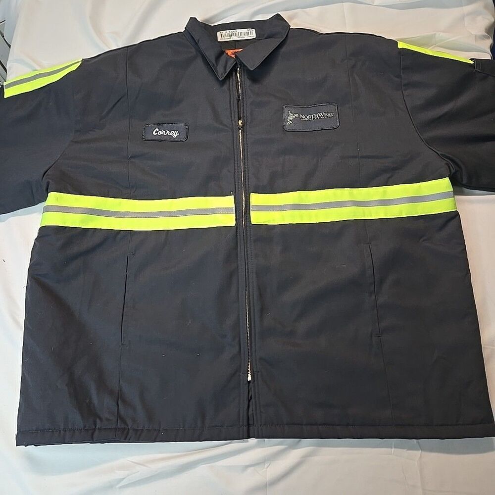 Cintas Work Coat Mens High Visibility Winter Jacket 3XL Reflective Insulated